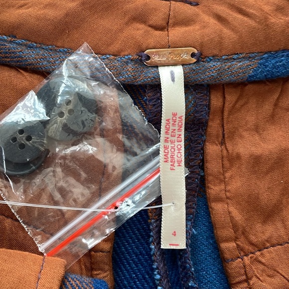 NEW FREE PEOPLE INDIGO SLOUCH TROUSERS - Picture 5 of 12